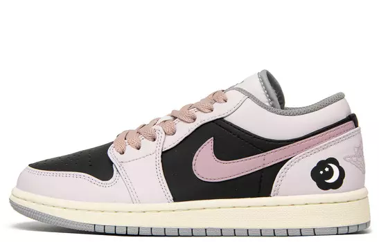 Кроссовки Air Jordan 1 Vintage Basketball Shoes Women's Low-top Black/pink, черный