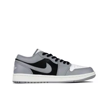 Кроссовки Air Jordan 1 Vintage Basketball Shoes Men Low-top Black/White/Gray, светло-серый