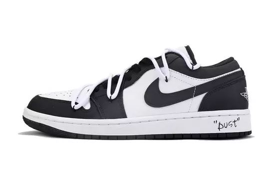 Кроссовки Air JORDAN 1 Vintage Basketball Shoes Men Low-Top Black White, черный