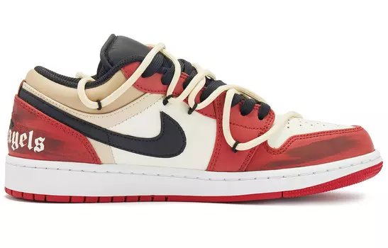 Кроссовки Air Jordan 1 Vintage Basketball Shoes Women's Low-top Red/white/yellow, красный