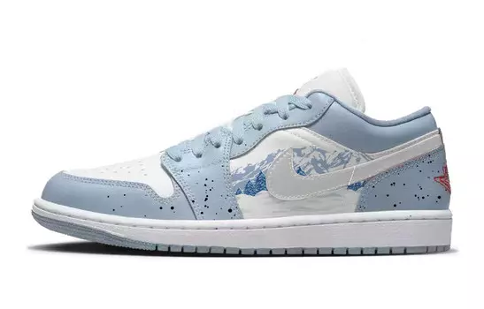 Кроссовки Air JORDAN 1 Vintage Basketball Shoes Women's Low-Top Blue White