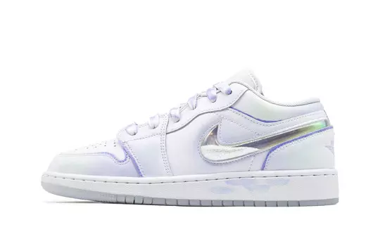 Кроссовки Air Jordan 1 Vintage Basketball Shoes Women's Low-top White/purple, белый