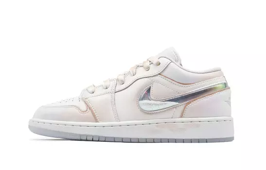 Кроссовки Air Jordan 1 Vintage Basketball Shoes Women's Low-top White/orange, белый