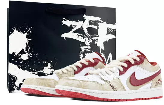 Кроссовки Air Jordan 1 Vintage Basketball Shoes Men Low-top White, цвет Sand Dune