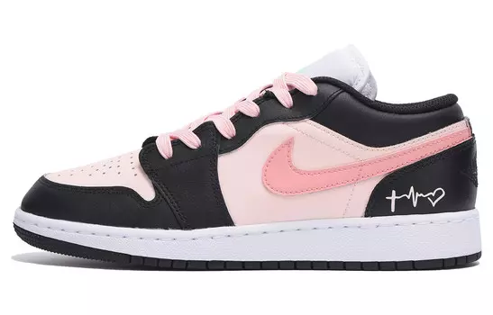 Кроссовки Air Jordan 1 Vintage Basketball Shoes Women's Low-top Pink, черный/розовый
