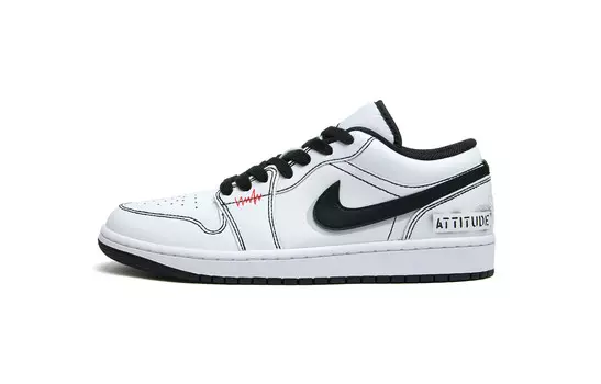Кроссовки Air Jordan 1 Vintage Basketball Shoes Men Low-top White/black, белый