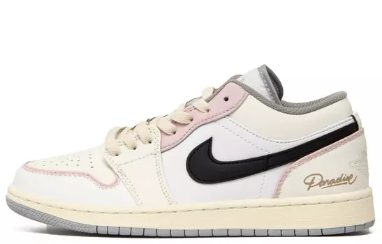 Кроссовки Air Jordan 1 Vintage Basketball Shoes Women's Low-top Beige/Pink, цвет Off White