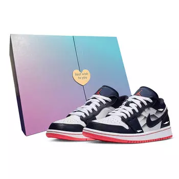 Кроссовки Air Jordan 1 Vintage Basketball Shoes Unisex Low-top Blue/white, синий