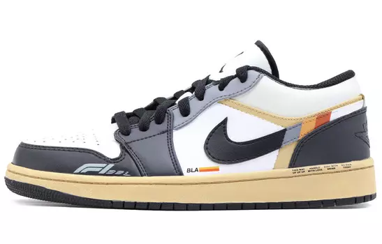 Кроссовки Air JORDAN 1 Vintage Basketball Shoes Men Low-Top Black White