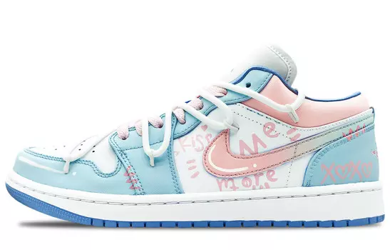 Кроссовки Air JORDAN 1 Vintage Basketball Shoes Women's Low-Top Blue White