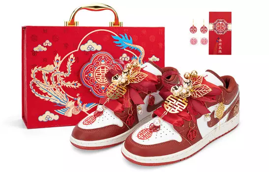 Кроссовки Air Jordan 1 Vintage Basketball Shoes Women's Low-top, цвет The phoenix blossoms
