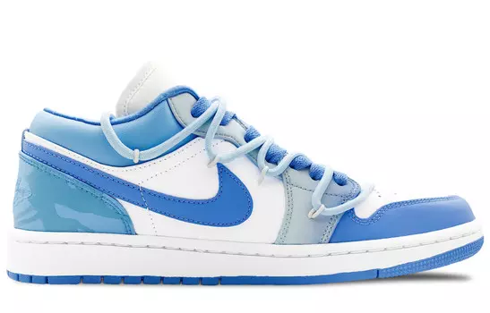 Кроссовки Air Jordan 1 Vintage Basketball Shoes Women's Low-top White/blue, белый