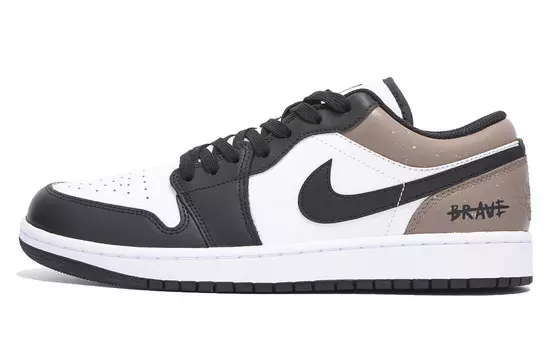Кроссовки Air Jordan 1 Vintage Basketball Shoes Men Low-top Brown/black/white, цвет Coffee