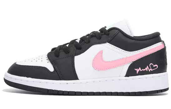Кроссовки Air JORDAN 1 Vintage Basketball Shoes Women's Low-Top Black Pink