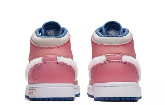 Кроссовки Air Jordan 1 Vintage Basketball Shoes Women's Mid-top Pink/Grey, розовый