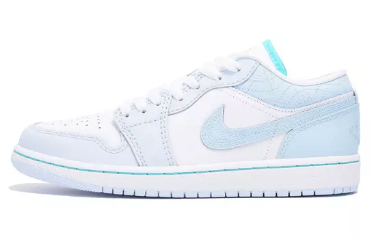 Кроссовки Air JORDAN 1 Vintage Basketball Shoes Women's Low-Top White Blue