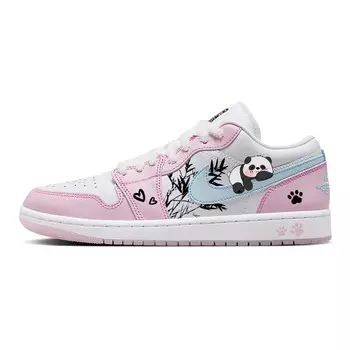 Кроссовки Air Jordan 1 Vintage Basketball Shoes Unisex Low-top Pink/White, розовый