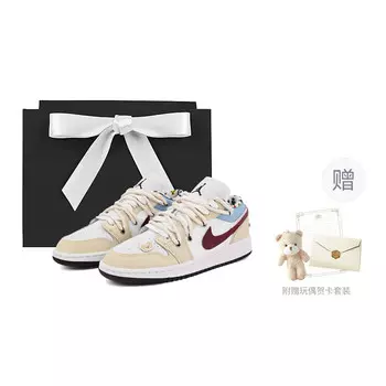 Кроссовки Air Jordan 1 Vintage Basketball Shoes Women's Low-top Off White, цвет Off White