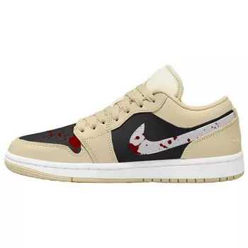 Кроссовки Air Jordan 1 Vintage Basketball Shoes Women's Low-top Beige/Yellow, бежевый