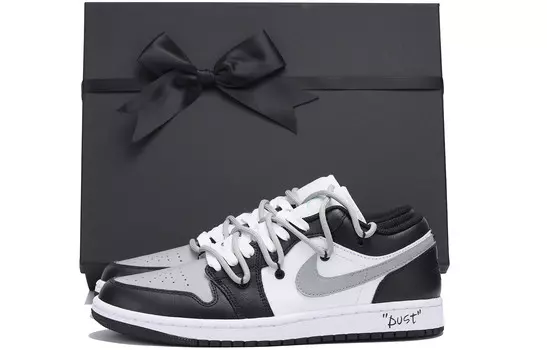 Кроссовки Air Jordan 1 Vintage Basketball Shoes Men Low-top Gray, светло-серый