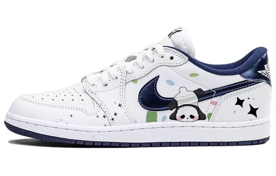 Кроссовки Air Jordan 1 Vintage Basketball Shoes Men Low-top White/blue, белый
