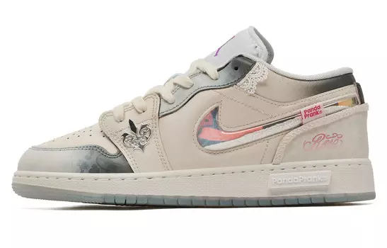 Кроссовки Air Jordan 1 Vintage Basketball Shoes Women's Low-top Beige/Gray, серый