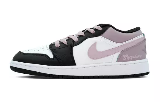 Кроссовки Air Jordan 1 Vintage Basketball Shoes Women's Low-top White/Bright Concord/True Red/Black, красный