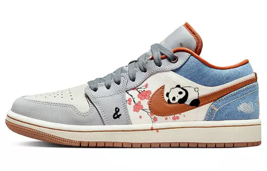 Кроссовки Air JORDAN 1 Vintage Basketball Shoes Women's Low-Top Blue White
