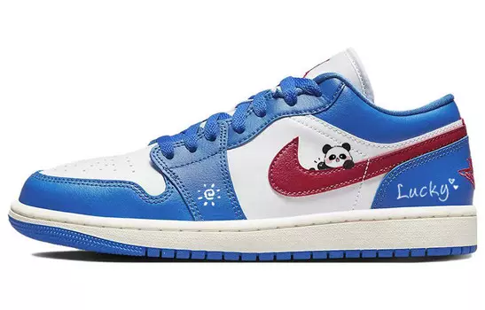 Кроссовки Air JORDAN 1 Vintage Basketball Shoes Women's Low-Top Blue White, синий