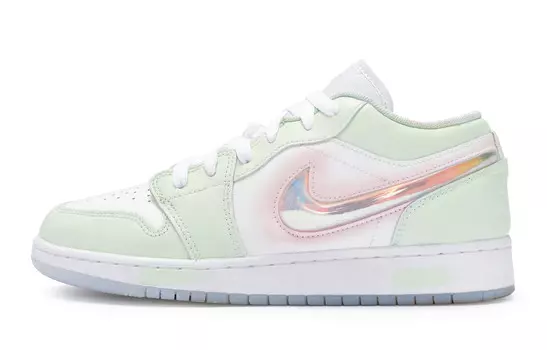 Кроссовки Air Jordan 1 Vintage Basketball Shoes Women's Low-top White/powder, розовый