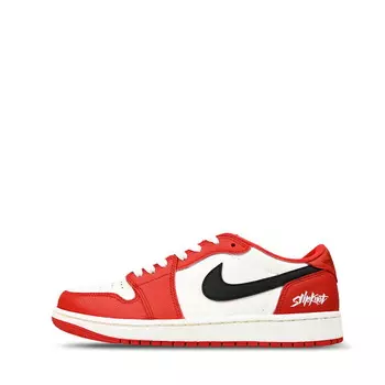 Кроссовки Air Jordan 1 Vintage Basketball Shoes Unisex Low-top White/red, белый/красный