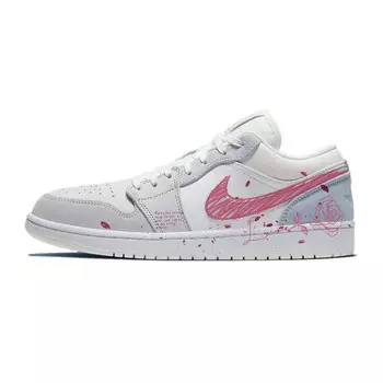 Кроссовки Air Jordan 1 Vintage Basketball Shoes Unisex Low-top White/gray, серый