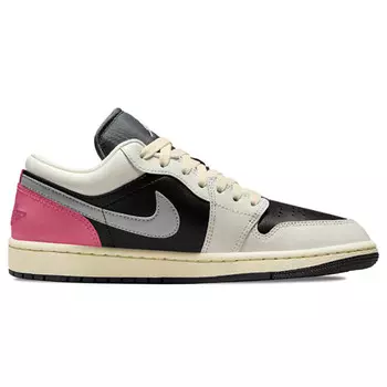 Кроссовки Air Jordan 1 Vintage Basketball Shoes Unisex Low-top Pink/black/beige, черный