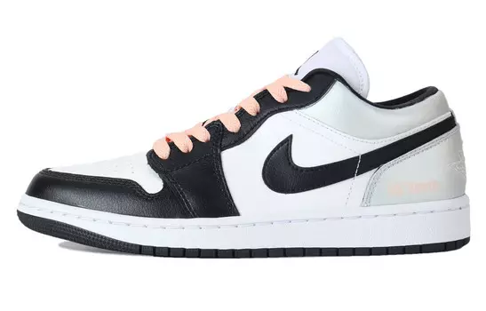 Кроссовки Air Jordan 1 Vintage Basketball Shoes Women's Low-top Black/White/Pink, черный