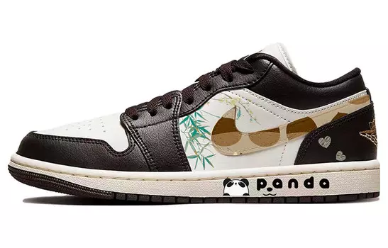 Кроссовки Air Jordan 1 Vintage Basketball Shoes Women's Low-top Brown/White, коричневый
