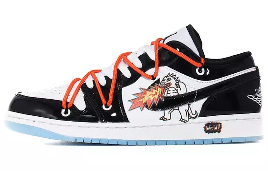 Кроссовки Air JORDAN 1 Vintage Basketball Shoes Men Low-Top Black White