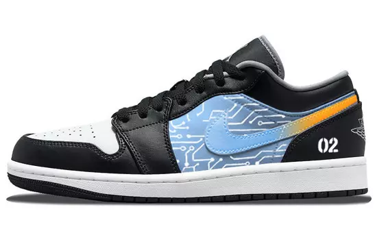 Кроссовки Air Jordan 1 Vintage Basketball Shoes Unisex Low-top Grey/white/black, серый