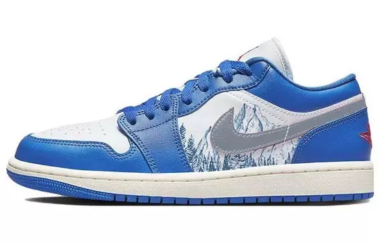 Кроссовки Air JORDAN 1 Vintage Basketball Shoes Women's Low-Top Blue White