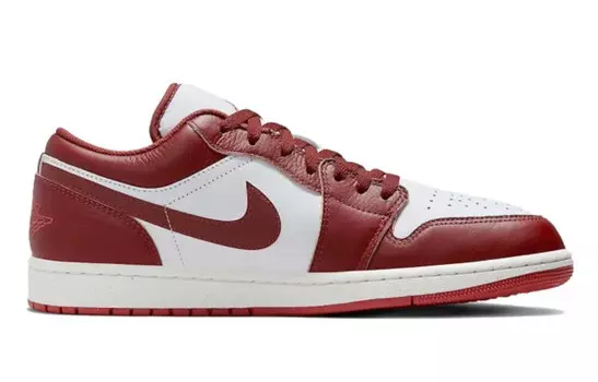 Кроссовки Air Jordan 1 Vintage Basketball Shoes Men Low-top White/red, красный
