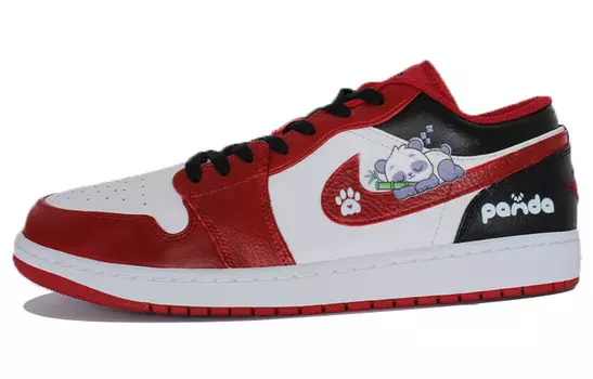 Кроссовки Air Jordan 1 Vintage Basketball Shoes Men Low-top Red/white, красный