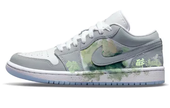 Кроссовки Air JORDAN 1 Vintage Basketball Shoes Women's Low-Top Gray White
