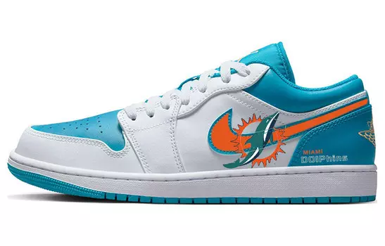 Кроссовки Air JORDAN 1 Vintage Basketball Shoes Women's Low-Top Blue White, синий