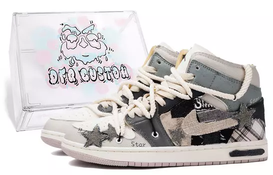 Кроссовки Air Jordan 1 Vintage Basketball Shoes Women's Mid-top Brown, хаки