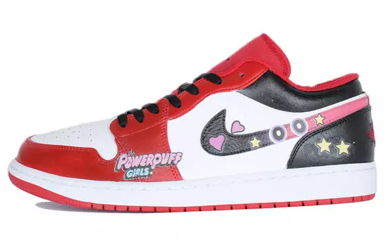 Кроссовки Air Jordan 1 Vintage Basketball Shoes Men Low-top Red/white/black, красный
