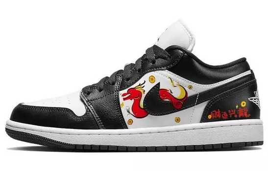 Кроссовки Air JORDAN 1 Vintage Basketball Shoes Women's Low-Top Black White