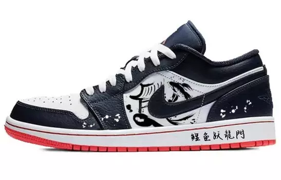 Кроссовки Air JORDAN 1 Vintage Basketball Shoes Men Low-Top Blue White