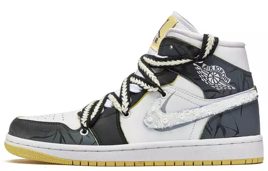 Кроссовки Air Jordan 1 Vintage Basketball Shoes Women's High-top Black/white, черный