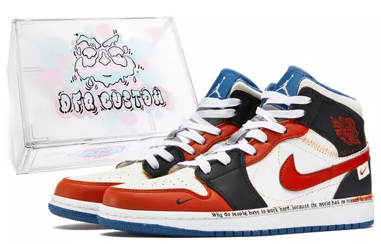 Кроссовки Air Jordan 1 Vintage Basketball Shoes Women's Mid-top Red/white/black, красный