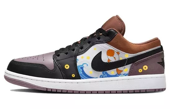 Кроссовки Air Jordan 1 Vintage Basketball Shoes Men Low-top White/purple, белый