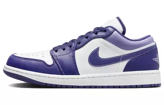 Кроссовки Air Jordan 1 Vintage Basketball Shoes Men Low-top Purple/white, фиолетовый